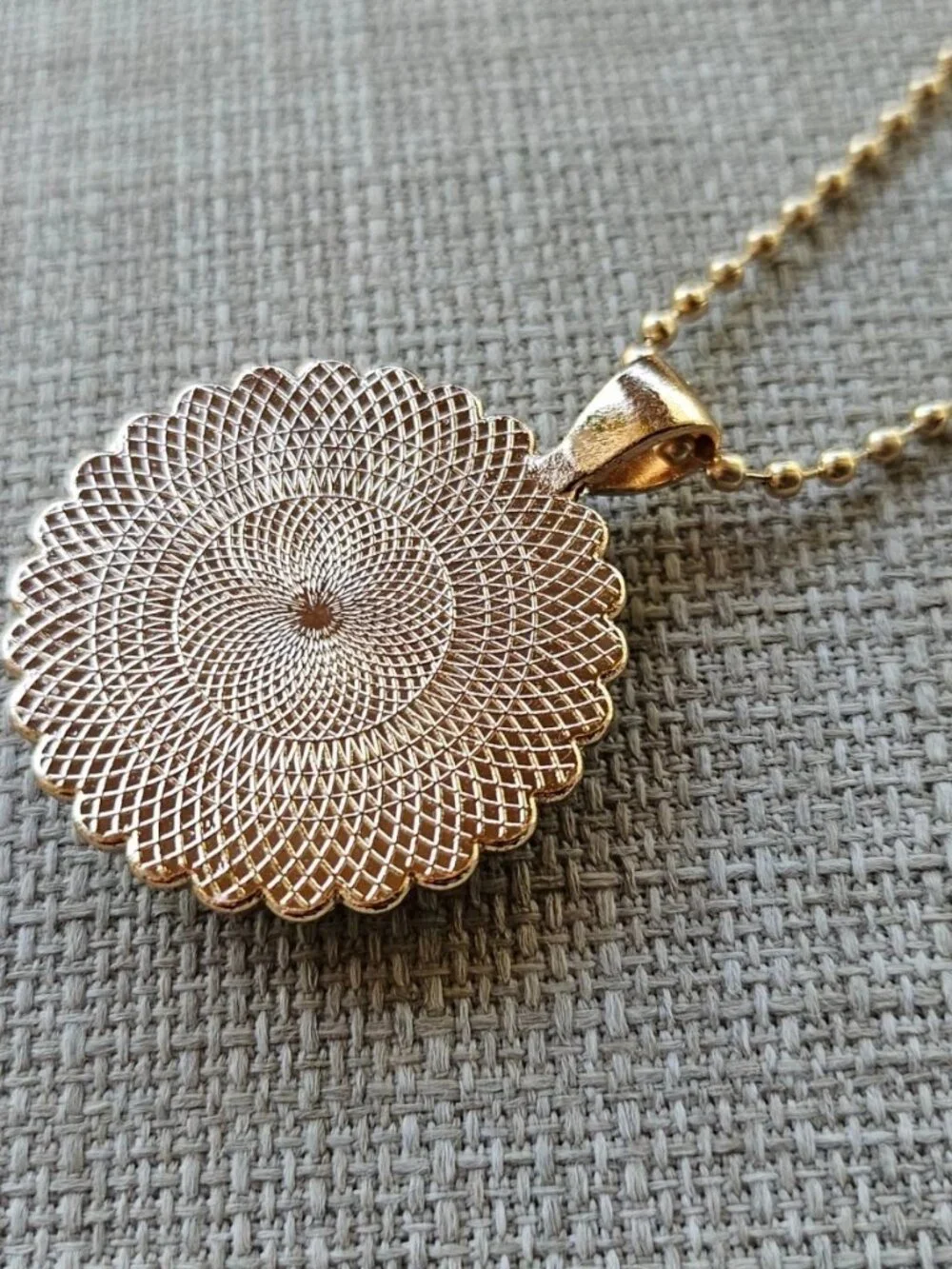 Aytul Qursi Necklace Cabochon Round Pendant Religious Fashion Jewelry NEW